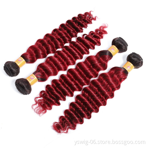 China Suppliers Sell 100% Unprocessed Virgin Remy Hair Extension Human Hair Indian Deep Wave